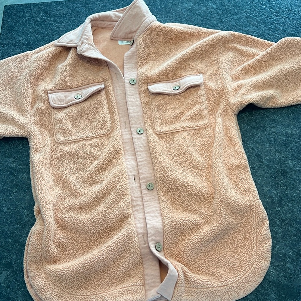 Roxy Make Wave, Move Mountains Fleece Shacket pit to pit is 20 inches size small - Picture 1 of 8